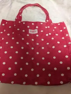 【レア物】大判　Cath Kidston 赤 水玉 トートバッグ