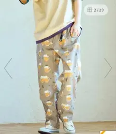 【新品未使用タグ付き】GO SLOW CARAVAN ビール柄 パンツ L