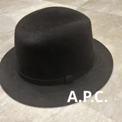 黒 ウールフェルトハット リボン付き