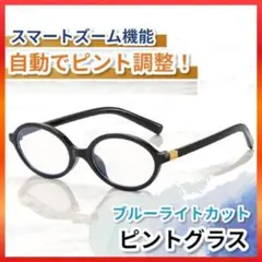 ピントグラス +1.0～4.0 度数 自動調節 スマートズーム 黒 HK57