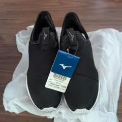 ミズノ EEE 22.5cm ウォーキング 黒 MIZUNO　スリッポン