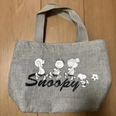 スヌーピー ミニバッグ　グレー　SNOOPY バッグ　ミニサイズ　グレー