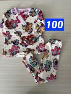 【新品】ディズニー　プリンセス　パジャマ100cm ルームウェア　フリース