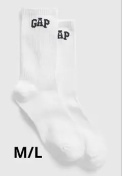 即日発送★新品 GAP ホワイト 靴下 M/L ソックス 白 クルーソックスのサムネイル