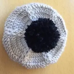 ベージュベレー帽