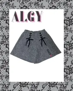 ALGY グレー リボン刺繍 ショートパンツ　女児