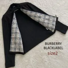 極美品！BURBERRY BLACKLABEL ドライバーズニットブルゾン　2