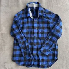 UNIQLO 長袖シャツ 110 青・黒チェック