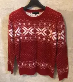 美品　Restoration ノルディック柄　ニットセーター　M