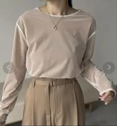 カプリシュレマージュ　シアーリバプルオーバー　ブラウン◆7134