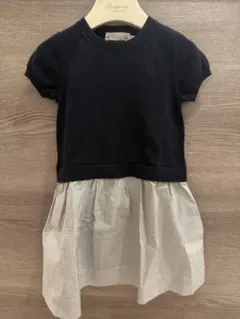 Bonpoint ニット切り替えワンピース　4A