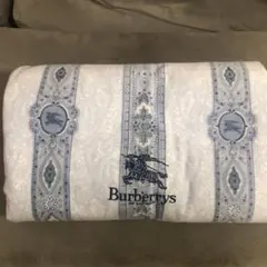 BURBERRY バーバリー シングル フラットシーツ ブルー 起毛