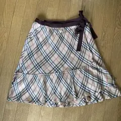 BURBERRY BLUE LABEL チェック柄フレアスカート 38