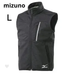 mizuno【防風】テックシールドベスト ストレッチ　ブラック　L　②