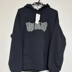 即購入OK WEGO ブラック グラフィックパーカー Lサイズ