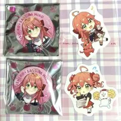 さくらみこ スシロー 缶バッジ 2個 コードあり