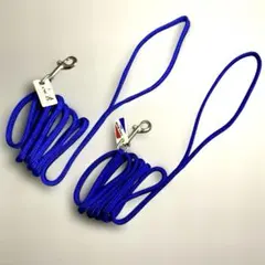 406 【未使用】　犬用リード ロープタイプ 2本　約175cm 青のサムネイル