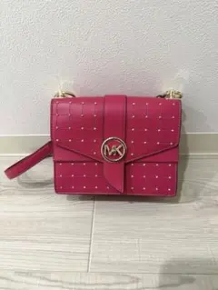 MICHEAL KORS スタッズ付きショルダーバッグ ピンク