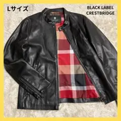 【極美品】ブラックレーベルクレストブリッジ レザー シングルライダース 黒 M シープレザーシングルライダース（51F01400＿＿