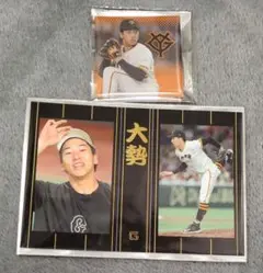 読売ジャイアンツ 大勢 スクエア缶バッジ & ミニフォト 第2弾