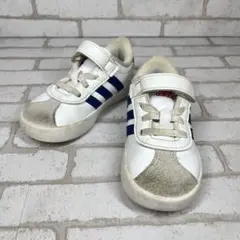 adidas キッズスニーカー ホワイト/ネイビー　13センチ
