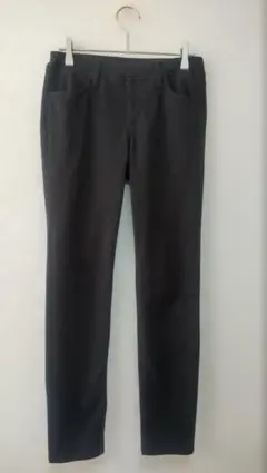 毛玉多 160トップバリュー ポケット付スリムフィットパンツ 黒 中古 裏地無し