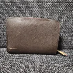 ポールスミス PSC784二つ折り財布 ブラウン本革ラウンドファスナー 正規品