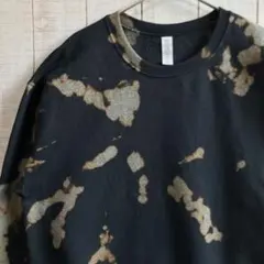 古着　長袖　タイダイ　ブリーチ加工　スウェット 裏起毛　アメカジ ゆるだぼ