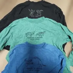 BREEZE 長袖カットソー 120cm 3枚セット　ダークグレー 恐竜