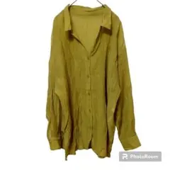 YE Li BARE 【F】オープンシャツ スキッパー シワ加工 美品 USED