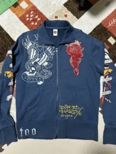 ED HARDY エドハーディー ジップアップパーカー スカル 龍 刺繍のサムネイル