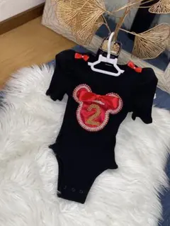 ミッキー風黒ロンパース 2歳用