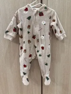 ZARA サンタクロース柄ベロアパジャマ62cm