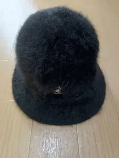 【L】美品 KANGOL カンゴール ファー バケハ黒_アンゴラ