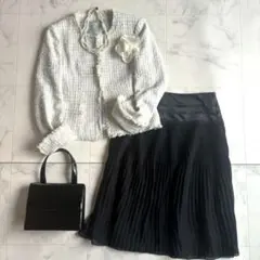 ANAY アナイ ノーカラー ツイードジャケット セットアップ 入学式 38