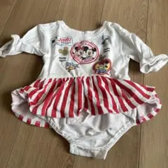 ミッキー・ミニー刺繍ロンパース