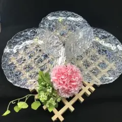 新品！HOYAクリスタル　紫陽花ガラスプレート3枚セット