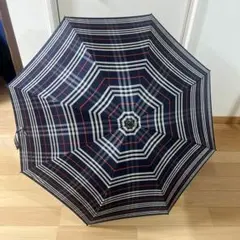 バーバリー　ネイビーチェック柄 長傘 訳あり