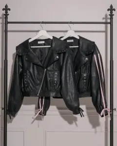 限定値下げ中 pium ダブルラインオーバーサイズライダース black