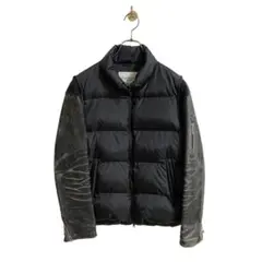 undercover レザー切替えPコート　希少サイズ3 袖レザーダウン undercover レザー切替えPコート 希少サイズ3 袖レザーダウン