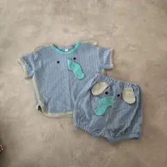 マーキーズ　ゾウさん　セットアップ　半袖　80センチ