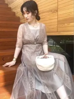 FRAY.I.D シルバー箔レイヤードエンブロイダリー 結婚式 ドレス - メルカリ