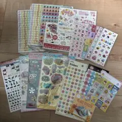 カラフルキャラクターシールセット
