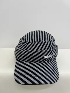 adidas ストライプキャップ　ゴルフ　バイザー