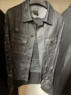 christian dada スプレー ペイント デストロイ デニムジャケット