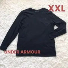 アンダーアーマー 長袖Tシャツ、ロングスリーブ、黒　XXL ヒートギア