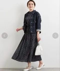 【green label relaxing】花柄ワンピース