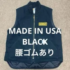 ヴィンテージ Carhartt カーハート ダック ベスト 黒 USA製 腰ゴム