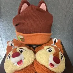 チップとデールニット帽と手袋のセット子供&小さめの手大人用