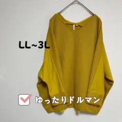 ＊大きいサイズLL〜3L＊切り替えドルマン＊ゆったり＊秋＊